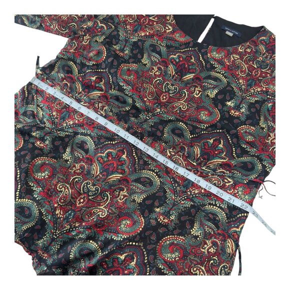 Tommy Hilfiger Women Paisley Print Long Sleeve Dress Keyhole Back Lined Size 18 - Picture 7 of 13